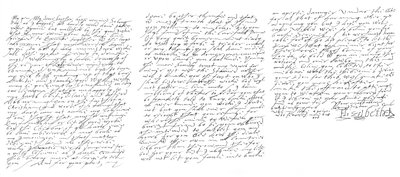 Brief von Elizabeth I., Königin von England, an James VI. von Schottland, um 1588 von Frederick George Netherclift