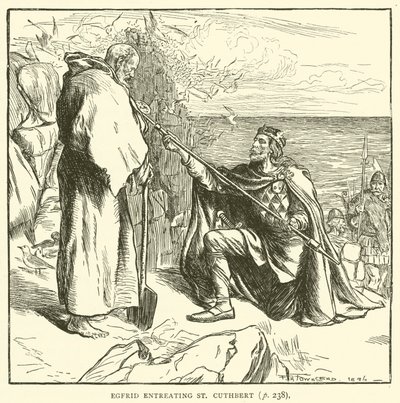 Egfrid bittet St. Cuthbert von Frederick Henry Townsend