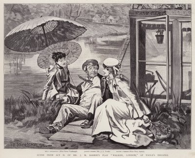 Englische Schauspieler Irene Vanbrugh, John Lawrence Toole und Mary Ansell in einer Aufführung von J M Barries Stück Walker, London, im Toole
