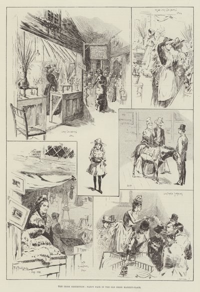 Die Irische Ausstellung, Fancy Fair im Alten Irischen Marktplatz von Frederick Henry Townsend