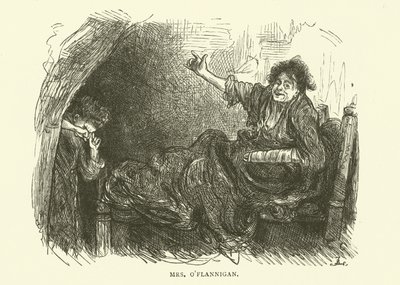 Mrs. OFlannigan, die zum Trinken getrieben wurde, nachdem ihr Sohn ins Gefängnis gegangen war von Frederick L. Bernard