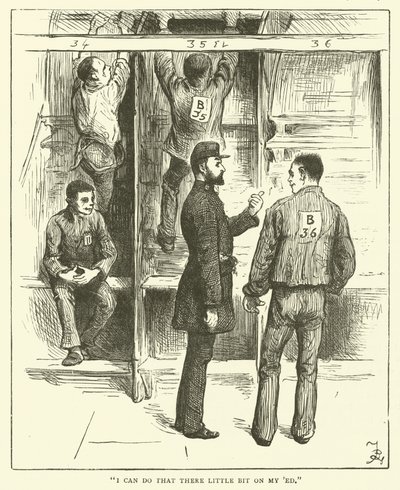 Gefangene auf einem Laufband von Frederick L. Bernard