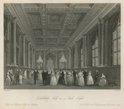Goldsmiths Hall an einem Ballabend von Frederick Mackenzie