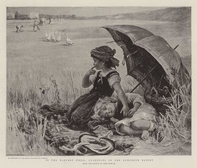 Im Erntefeld, Wächter des Picknickkorbs von Frederick Morgan