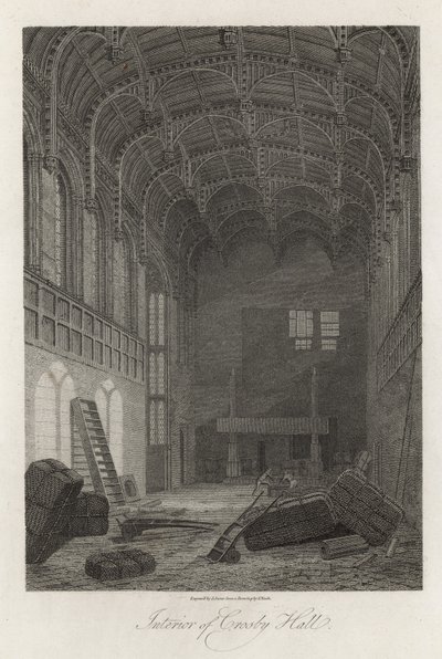 Innenansicht von Crosby Hall von Frederick Nash