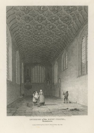 Innenraum der Savoy-Kapelle von Frederick Nash