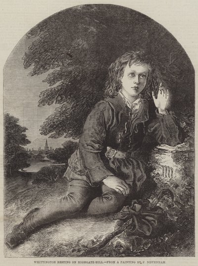 Whittington ruht auf Highgate-Hill von Frederick Newenham