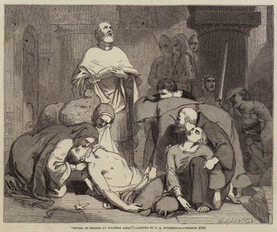 Begräbnis von Harold in der Abtei von Waltham von Frederick Richard Pickersgill
