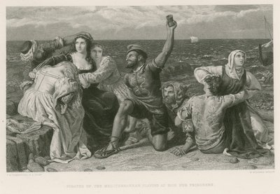 Piraten des Mittelmeers spielen um Gefangene Würfel von Frederick Richard Pickersgill