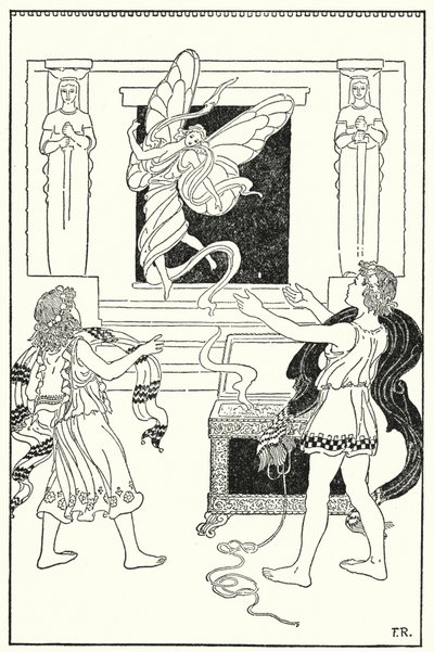 Die Kinder hoben wieder den Deckel, und heraus flog eine sonnige und lächelnde kleine Person von Frederick Richardson