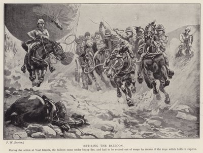 Den Ballon zurückziehen (Lithografie) von Frederick William Burton