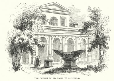 Die Kirche St. Maria in Navicella (Gravur) von Frederick William Fairholt