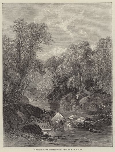 Walisische Flusslandschaft von Frederick William Hulme