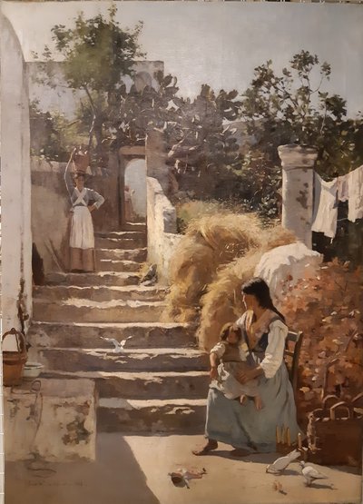 Eine Szene in Capri von Frederick William Jackson