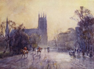 Die Pfarrkirche und Pump-Room, Leamington von Frederick William Newton Whitehead