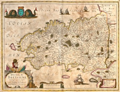 Karte des Herzogtums Bretagne (Frankreich) von Frederick de Wit