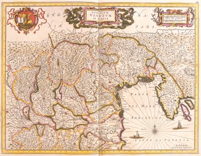 Karte der venezianischen Gebiete in Italien von Frederick de Wit