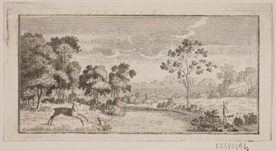 Landschaft mit Hirschen von Frederik Ludvig  Bradt