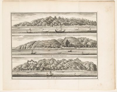Verschiedene Verstärkungen der VOC auf Ceram Laäla bei Compagnies Sagoe-bosch / Loehoe, und die Festung Overburg / Das Dorf Saway von Frederik Ottens