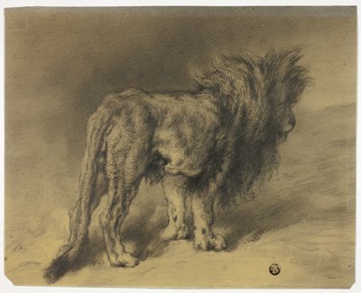 Stehender Löwe mit zotteliger Mähne von Frederik William Zurcher