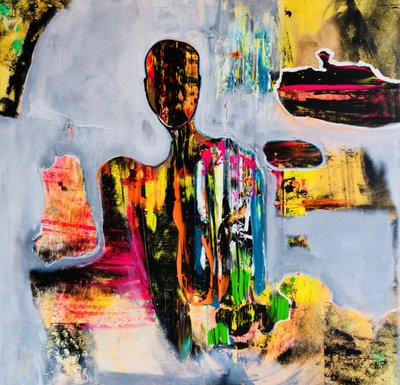 Bunte Abstrakte Figur von Fredrik Olsen