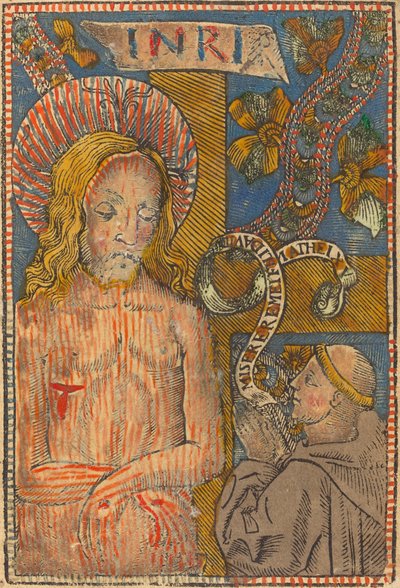 Der Schmerzensmann mit einem Franziskaner von French 15th Century
