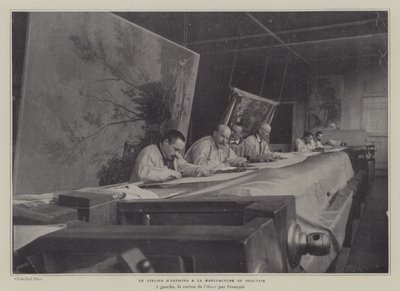 Künstlerwerkstatt in der Tapisseriemanufaktur von Beauvais, Frankreich von French Photographer