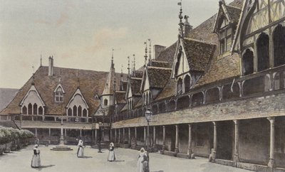 Beaune, Erster Innenhof des Krankenhauses von French Photographer