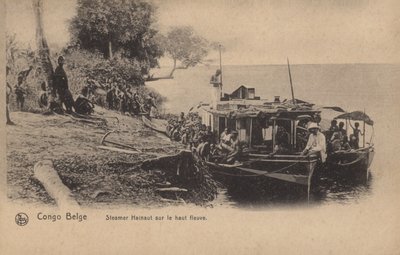 Belgisch-Kongo, Dampfer Hainaut auf dem hohen Fluss von French Photographer