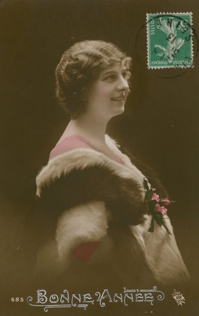Bonne Annee. Französische Neujahrskarte gesendet im Jahr 1913 von French Photographer