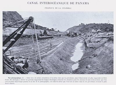 Panamakanal, Arbeiten an der Culebra von French Photographer