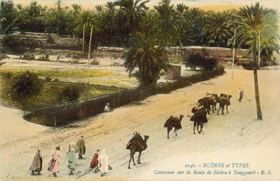 Karawane zwischen Biskra und Touggourt, Algerien von French Photographer
