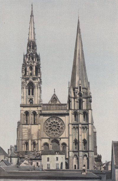 Chartres, Kathedrale Notre-Dame, Fassade W von French Photographer