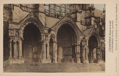 Chartres, Eure-et-Loir, Kathedrale, Gesamtansicht des Portals von French Photographer