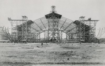 Bau der Galerie des Machines für die Weltausstellung von 1889 von French Photographer