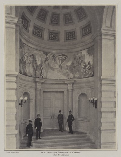 Eingang zum amerikanischen Pavillon, Weltausstellung 1900, Paris von French Photographer