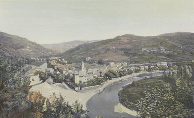 Entraygues, Gesamtansicht und Zusammenfluss der Truyère mit dem Lot von French Photographer