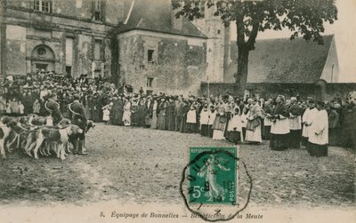 Equipage de Bonnelles - Benediction de la Meule. Postkarte gesendet im Jahr 1913 von French Photographer
