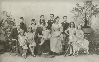 Ferdinand de Lesseps mit seiner Frau und seinen Kindern von French Photographer