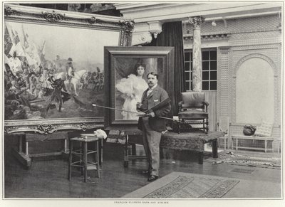 Francois Flameng in seinem Atelier von French Photographer