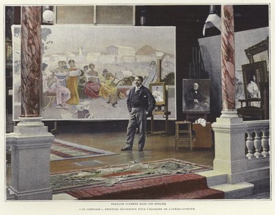 Francois Flameng in seinem Atelier von French Photographer