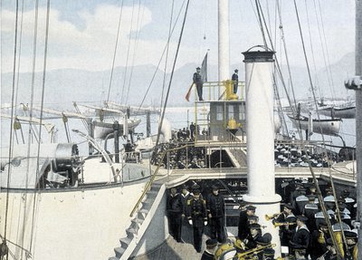 Französische Marine, späte 19. Jahrhundert: Inspektion - Bibl. des Arts deco. von French Photographer