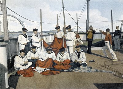 Französische Marine, späte 19. Jahrhundert: Reparatur der Pavillons - Bibl. des Arts deco. von French Photographer
