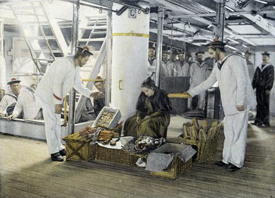 Französische Marine, Ende des 19. Jahrhunderts: der Lebensmittelhändler - Bibl. des Arts Deco von French Photographer