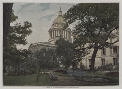 Garten des Direktors des Lycée Henri IV und die Kuppel des Pantheon, Paris von French Photographer