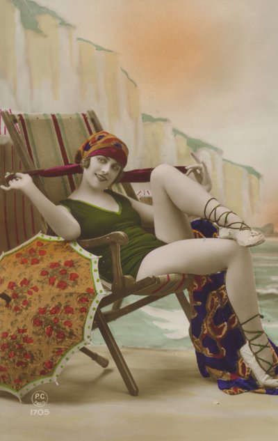 Mädchen in einem Liegestuhl von French Photographer