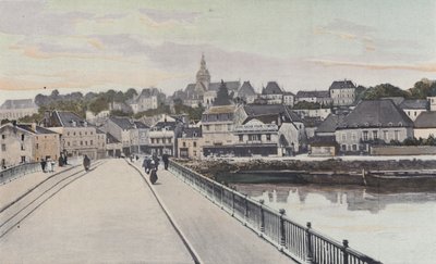 Gray, Gesamtansicht, von der rechten Uferseite der Saône von French Photographer