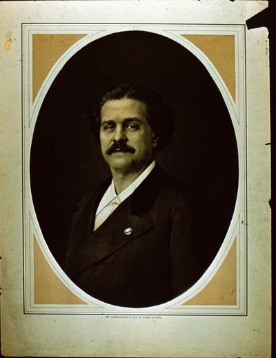 Imp. Lemercier & Co. Porträt eines Mannes (Sepia-Foto) von French Photographer