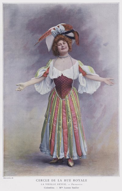 Jeanne Saulier als Colombine in La Vieille Revue von French Photographer
