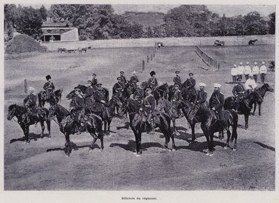 Russische Armee: Offiziere des Regiments von French Photographer